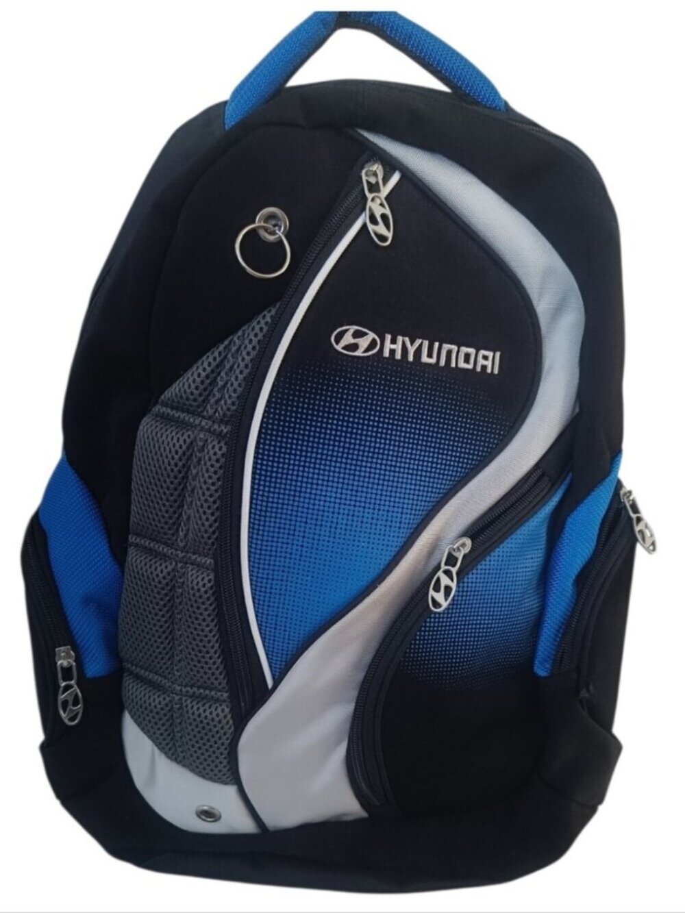 Hyundai Official Branded Black & Blue Backpack - Ergonomic Travel Daypack